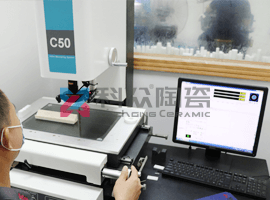 黃色精密陶瓷漏斗零件二次元檢測(cè)